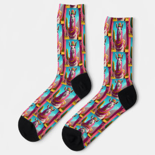 Dressed Llama Pattern Socken
