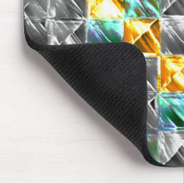 Dressianische Minze, goldene und silberne Fliesen  Mousepad
