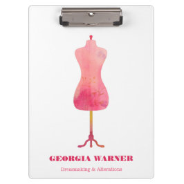 Dressmaker Seamstress Schneider Bekleidung Mannequ Klemmbrett