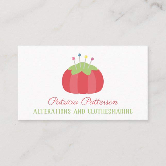Dressmaker Seamstress Schneider Business Card Visitenkarte (Vorderseite)