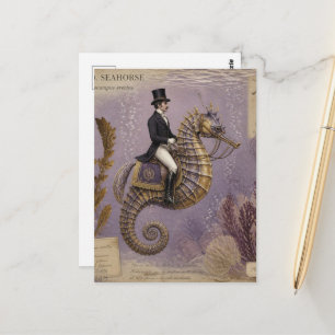 Dressur auf einem Seepferd Postkarte