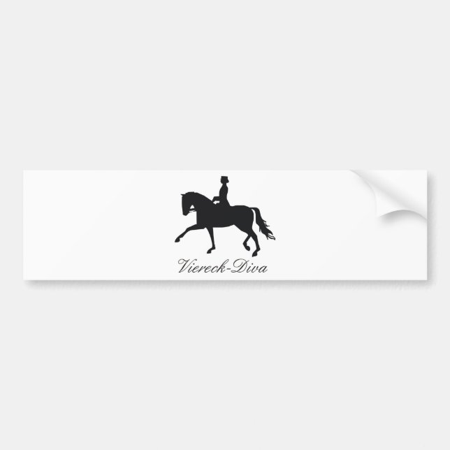 Dressurpferd Autoaufkleber (Vorne)