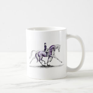 Dressurpferd in Trot Piaffe Kaffeetasse