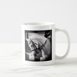 Dressurpferd Schwarz und Weiß Kaffeetasse