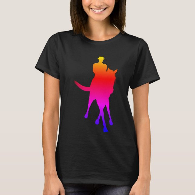 Dressurpferd und Reiter Halbpässe T-Shirt (Vorderseite)