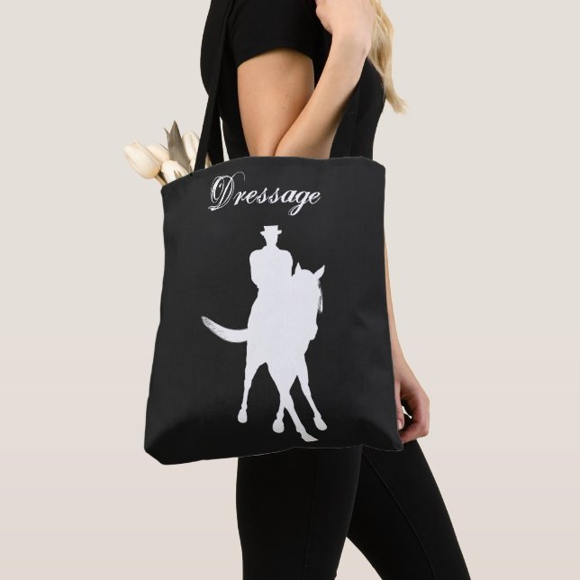 Dressurpferd und Silhouette Tasche (Von Nahem)