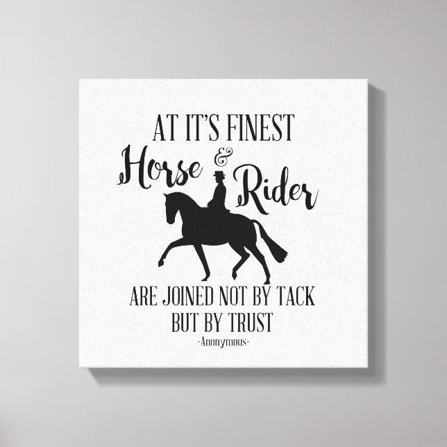 Dressurreiten und Rider Zitat Wand Kunst (Vorderseite)