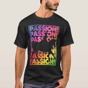 Dressurreiterin Frauen farbenfrohe Leidenschaft fü T-Shirt