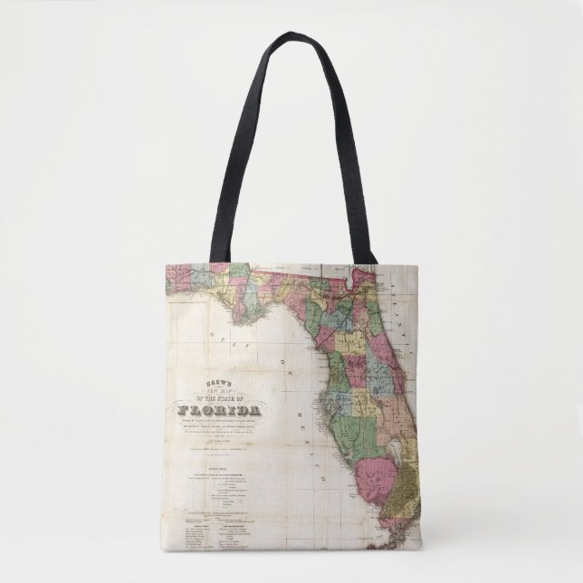 Drews neue Karte des Staat von Florida Tasche (Vorderseite)