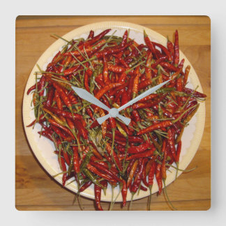 Dried Thai Clock Quadratische Wanduhr