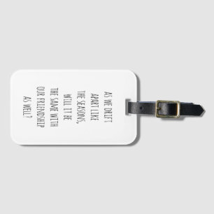 Drift Apart Luggage Tag Gepäckanhänger