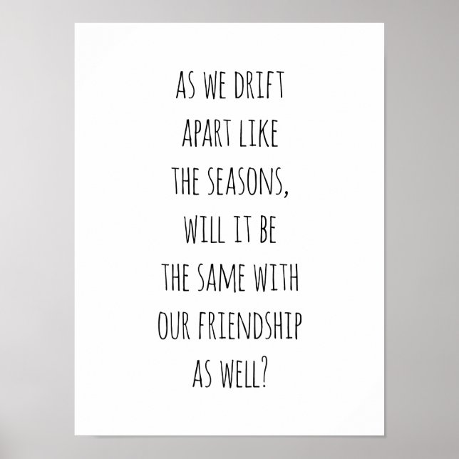 Drift Apart Poster (Vorne)