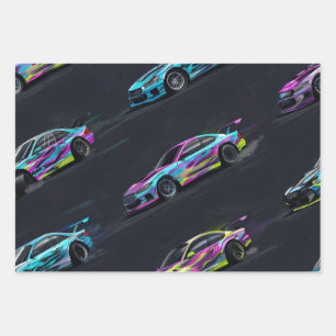 Drift-Auto-Geschenkpapier Geschenkpapier Set