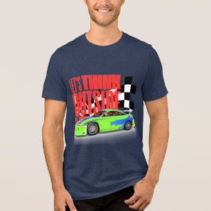 Drift-Autorenn-Shirt für Männer und Frauen Tri-Blend Shirt