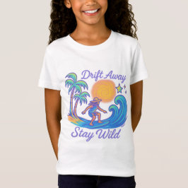 "Drift Away & Bleibe Wild - Neon Surfer Vibes" T-Shirt
