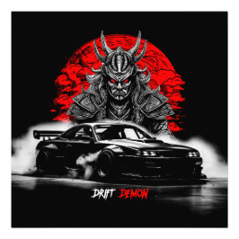 Drift Demon Samurai JDM Auto Drifting Phonk Fotodruck