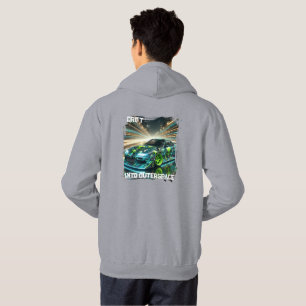 Drift in den Weltraum Alien Street Racer Grafik Hoodie