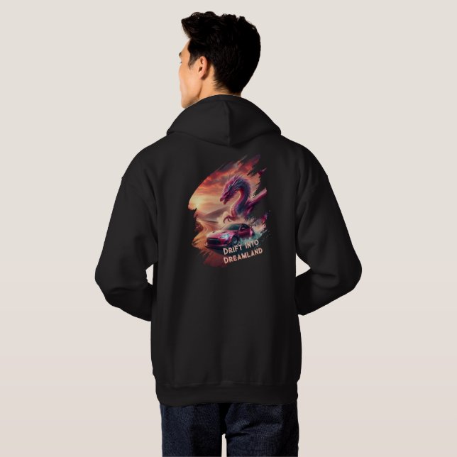 Drift Into Dreamland Kapuzenpullover Hoodie (Schwarz voll)