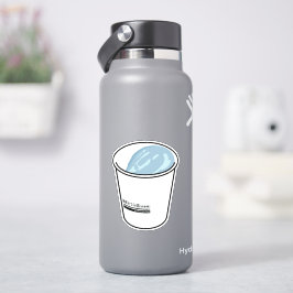Driften mit einem Wassertopf mit Tofu-Aufkleber Aufkleber