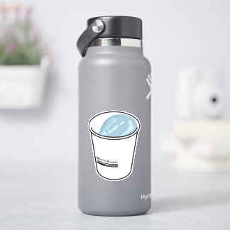 Driften mit einem Wassertopf mit Tofu-Aufkleber Aufkleber