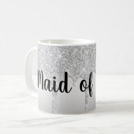 Driften von Glitzer Silver Trauzeugin Kaffeetasse