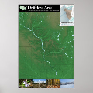 Driftless Area Map Poster (24x36in)