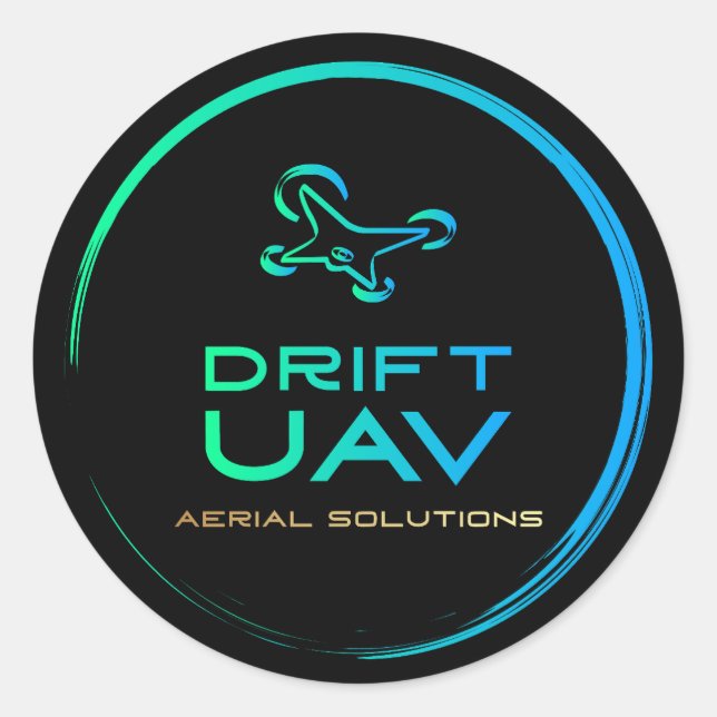 DriftUAV Round-Sticker - Stil 1 Runder Aufkleber (Vorderseite)