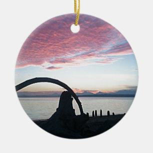 Driftwood Arch Sunset Keramikornament