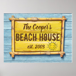 Driftwood Beach House - Familienzeichen 2 Poster