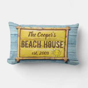 Driftwood Beach House signiert Lumbar Kissen. Lendenkissen