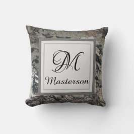 Driftwood Foto Abstrakt Nature Foto Monogram Kissen