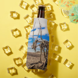 Driftwood-Kunstwerk am Hokitika Beach, Neuseeland Flaschenkühler