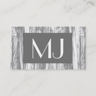 Driftwood-Muster - grau/grau/weiß Visitenkarte