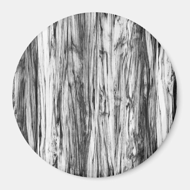 Driftwood-Muster - schwarz, weiß und grau Magnet (Vorne)