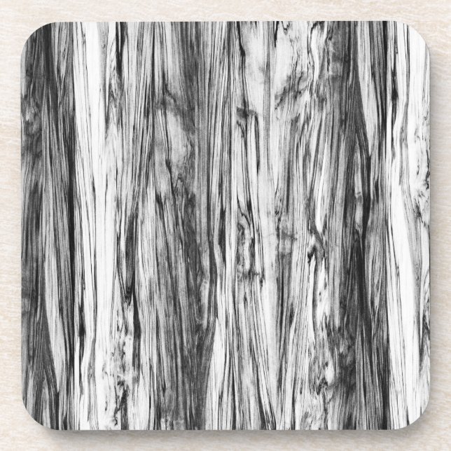 Driftwood-Muster - schwarz, weiß und grau Untersetzer (Vorderseite)