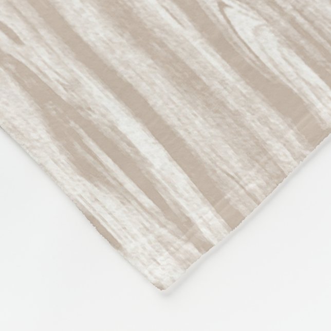 Driftwood-Muster - Taubbraun und Weiß Fleecedecke (Ecke)