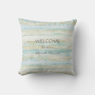 Driftwood Ocean Beach House Coastal Seashore Kissen