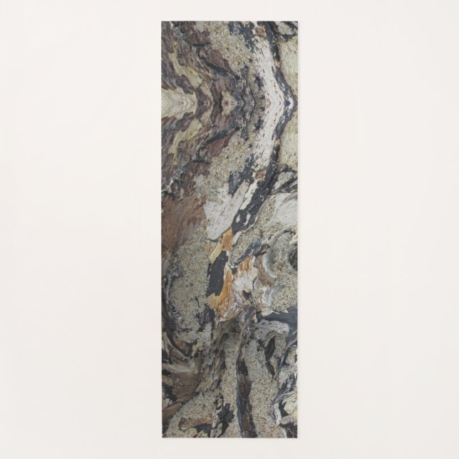 Driftwood Pattern Beach Wood Coasttic Rustic Yogamatte (Vorderseite)