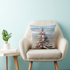 Driftwood Weihnachtsbaum mit Starfish Kissen