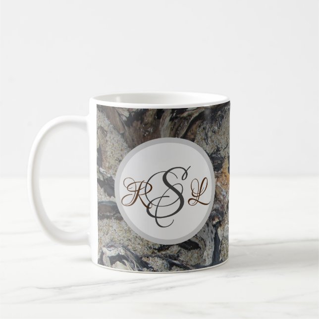 Driftwood Woodgrain Foto Extravagant Ursprüngliche Kaffeetasse (Links)