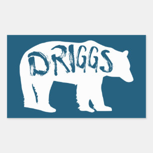 Driggs Idaho Bear Rechteckiger Aufkleber