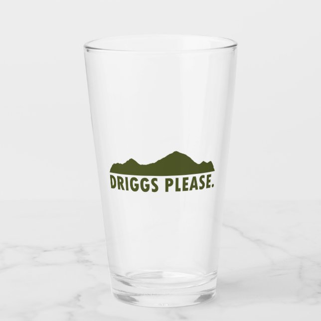 Driggs Idaho, bitte Glas (Vorderseite)