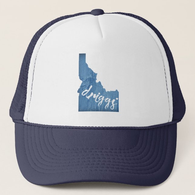 Driggs Idaho Wood Grain Truckerkappe (Vorderseite)