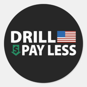 Drill America Pay Weniger Runder Aufkleber
