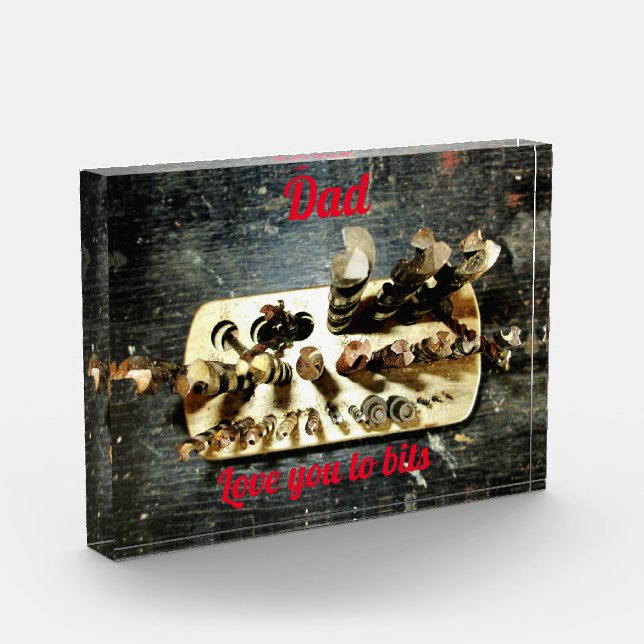 Drill Bits Liebe Sie auf Bits Vater Fotoblock (Links)