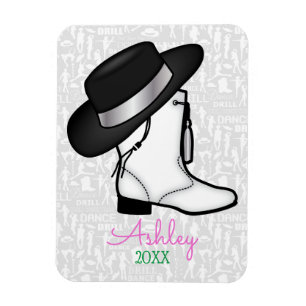 Drill Dance Team Christmas Boot und Hat Magnet