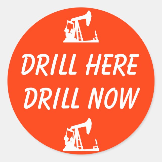 DRILL ICI, DRILL MAINTENANT Stickers (Devant)