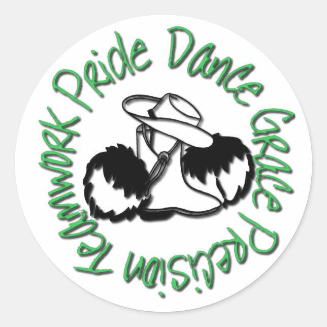 Drill Team - Dance Grace Precision Teamwork Prix Runder Aufkleber (Vorderseite)
