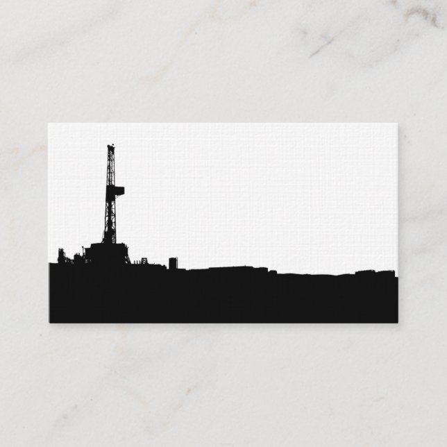 Drilling 2 Silhouette Business Card Visitenkarte (Vorderseite)