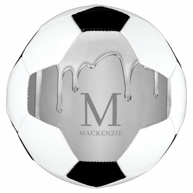 Drilling Chrome Metal Monogram Fußball (Vorderseite)